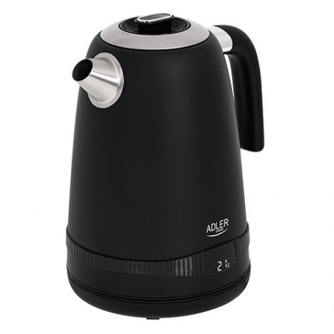 Adler | Kettle | AD 1295b | Electric | 2200 W | 1.7 L | Stainless steel | 360° rotational base | Black - 2